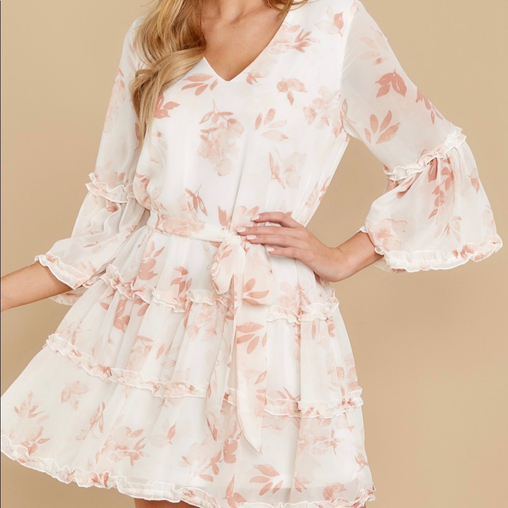 Brand new!! White and Peach floral dress